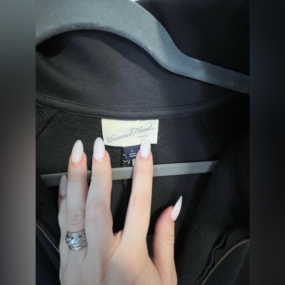 Universal Threads |  Long Sleeve Black Fleece Jumpsuit | Size L - Picture 4 of 8